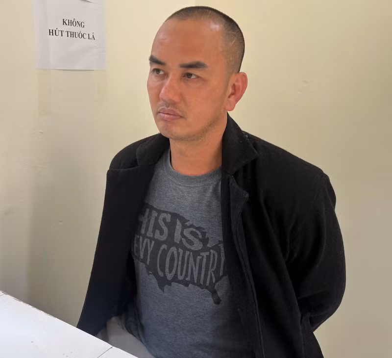 Nguyễn Xuân Thực tại cơ quan Công an.