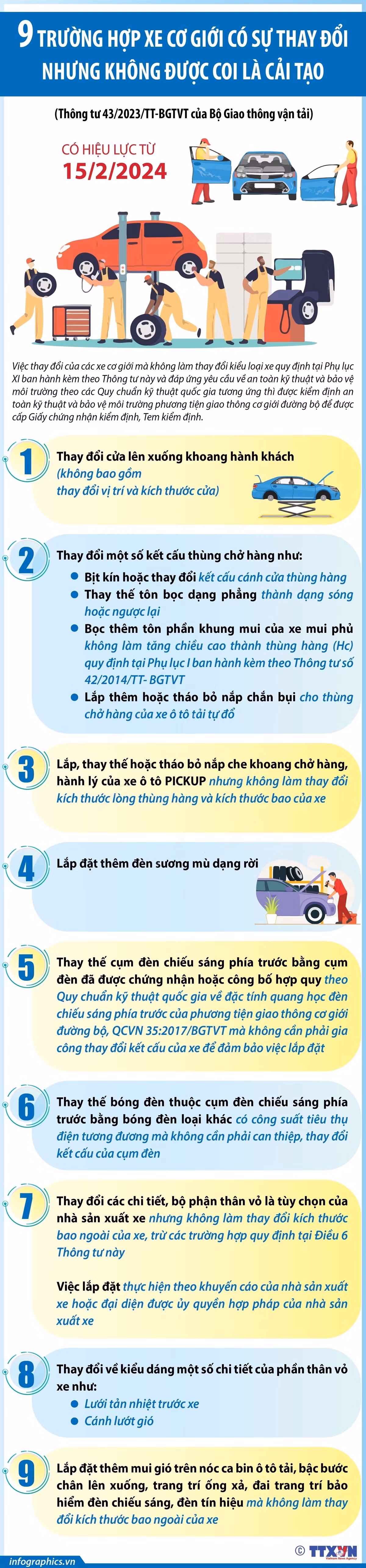 9 trường hợp xe cơ giới có sự thay đổi nhưng không được coi là cải tạo ảnh 1 9 trường hợp xe cơ giới có sự thay đổi nhưng không được coi là cải tạo ảnh 1
