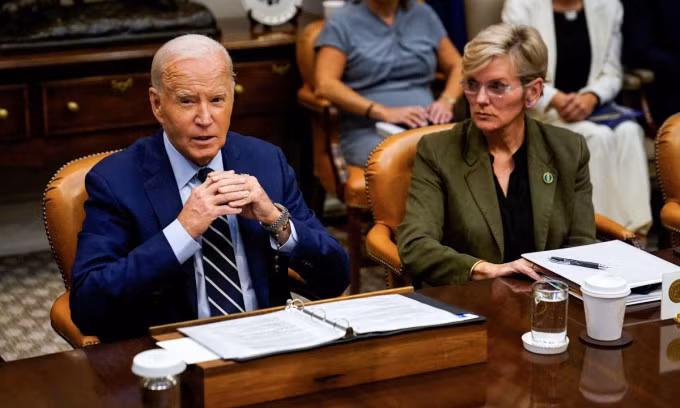 Tổng thống Mỹ Joe Biden trong cuộc họp tại Nhà Trắng ngày 8/10. Ảnh: Reuters