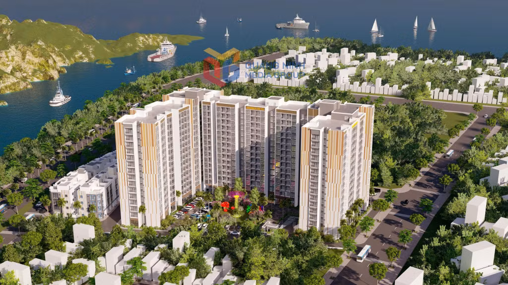 Phối cảnh dự án nhà ở xã hội tại ô đất 1C.OM-01 thuộc quy hoạch phân khu 1, phường Hà Tu