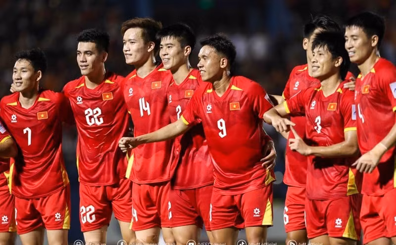 Tuyển Việt Nam đã có vé vào vòng chung kết Asian Cup 2027. Ảnh: Minh Dân