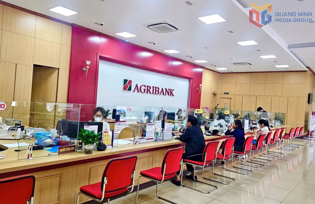 Hoạt động giao dịch tín dụng tại Ngân hàng NN&PTNT Chi nhánh Quảng Ninh. Ảnh: Mạnh Trường