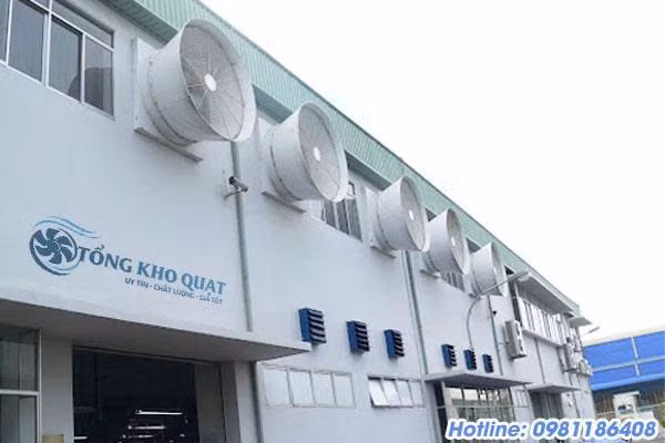 Lắp đặt hệ thống quạt thông gió tròn cho nhà xưởng