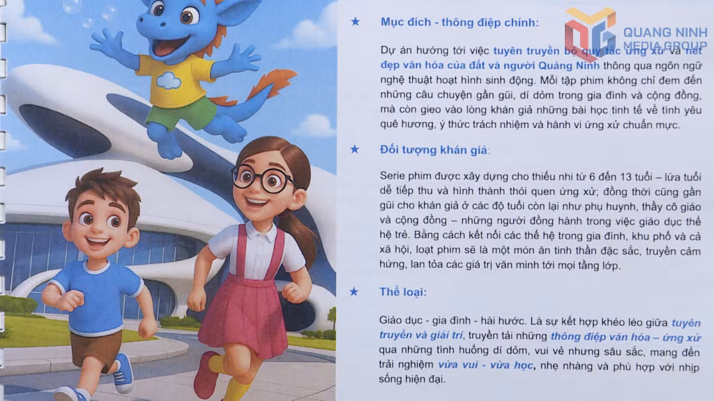 Một trang trong kịch bản phim hoạt hình.