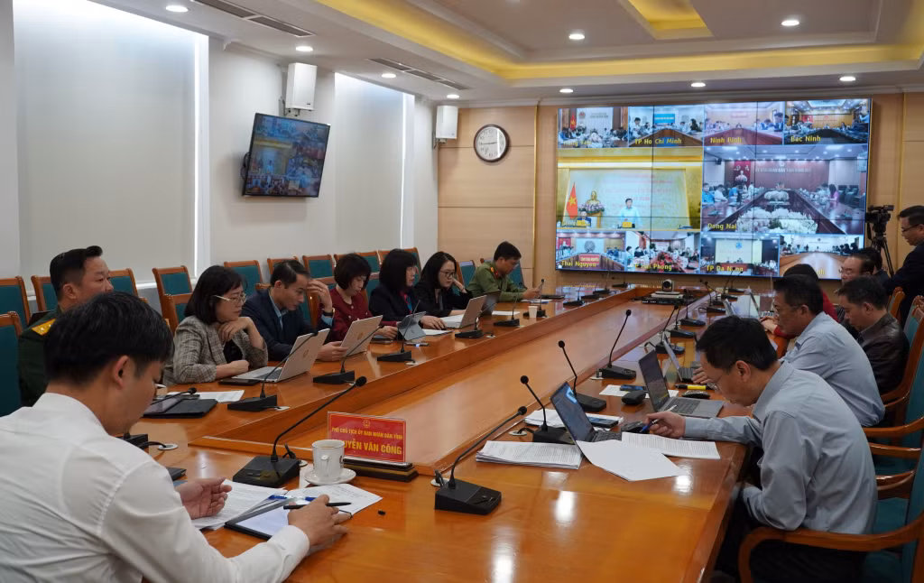 Quang cảnh phiên họp tại điểm cầu tỉnh Quảng Ninh.