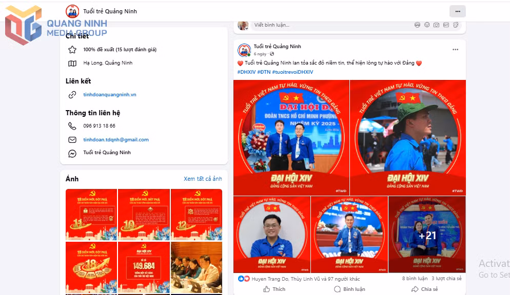 Tuổi trẻ Quảng Ninh lan tỏa sắc đỏ niềm tin chào mừng Đại hội đại biểu toàn quốc lần thứ XIV của Đảng.