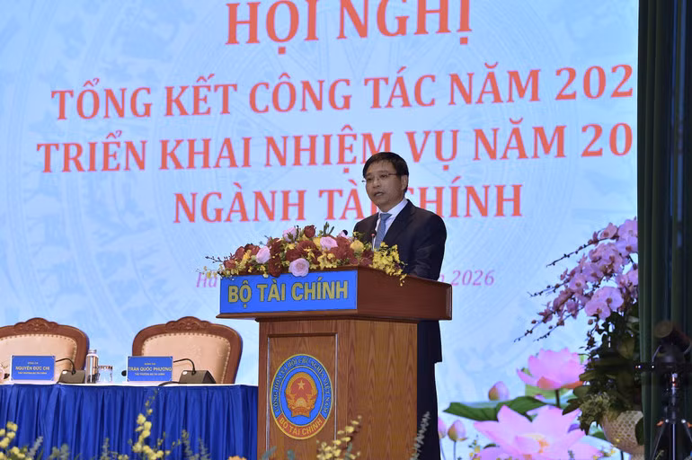 Bộ trưởng Tài chính Nguyễn Văn Thắng phát biểu tại Hội nghị.