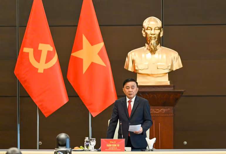 Thường trực Ban Bí thư Trần Cẩm Tú phát biểu tại sự kiện. (Ảnh: DUY LINH)