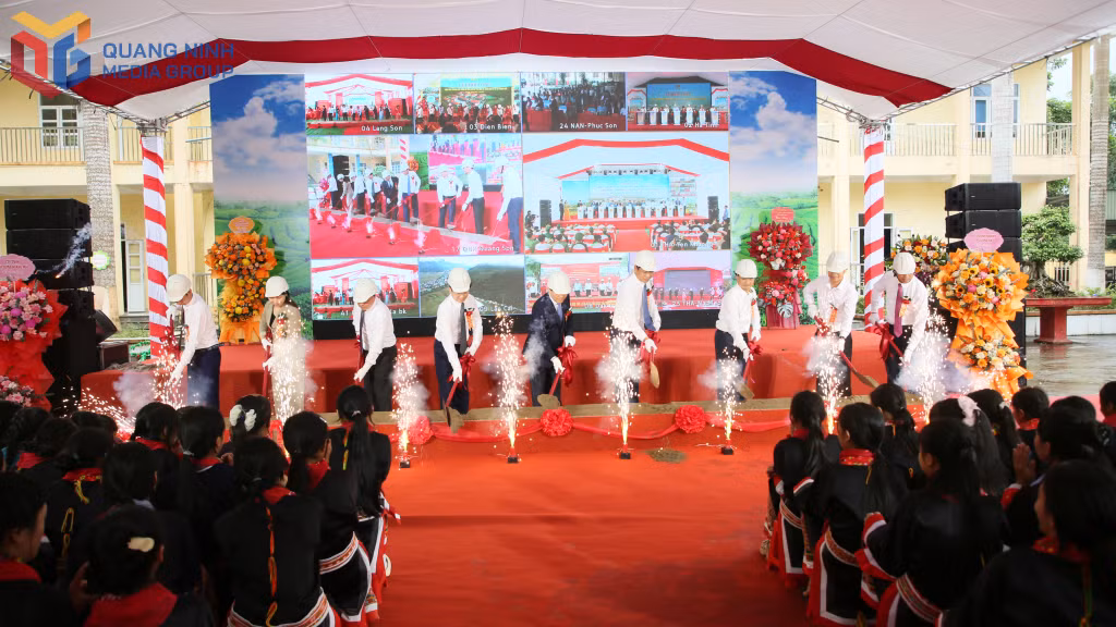 Trường Phổ thông nội trú TH&amp;THCS Quảng Sơn được khởi công tháng 11/2025. Ảnh: Minh Hà