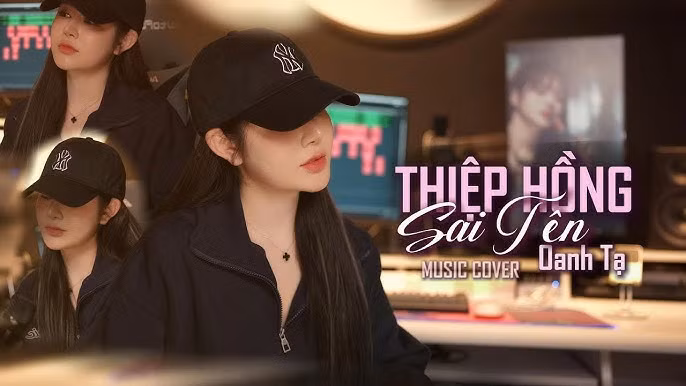 Thiệp hồng sai tên gây bão khắp các nền tảng mạng xã hội. Ảnh: Chụp từ video