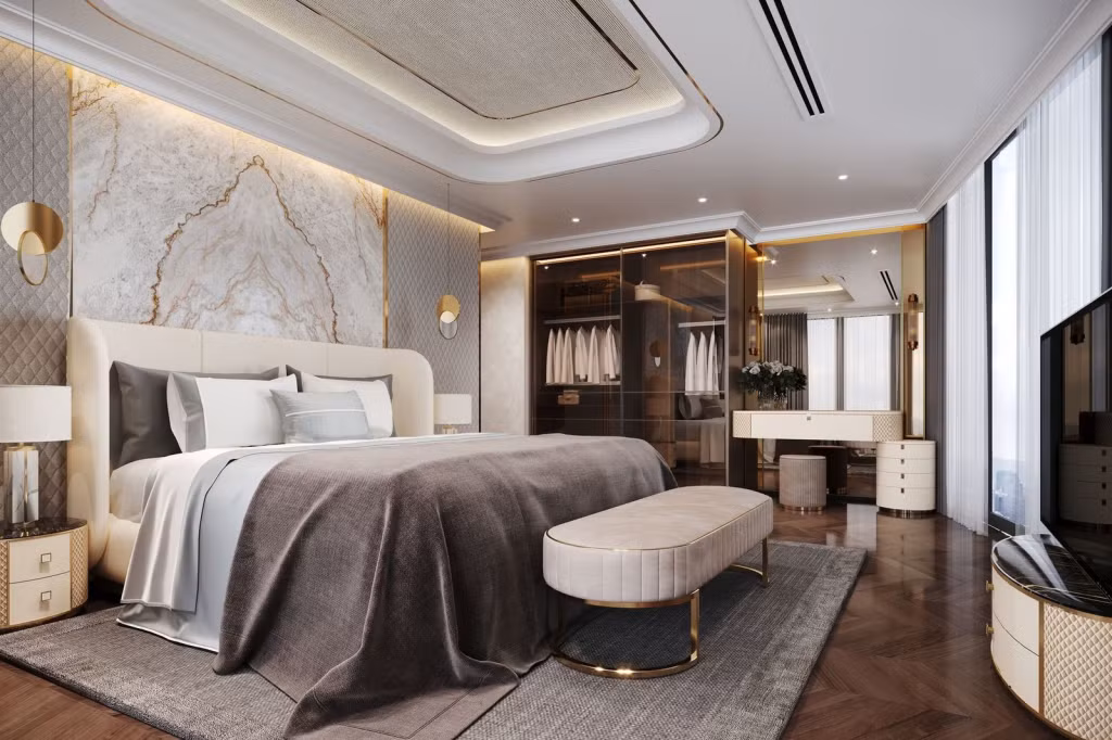 Diamond Crown Hai Phong chinh phục khách hàng bằng sự cầu toàn và chỉn chu trong thiết kế ngoại khu lẫn thiết kế căn hộ (Phối cảnh bên trong căn hộ).