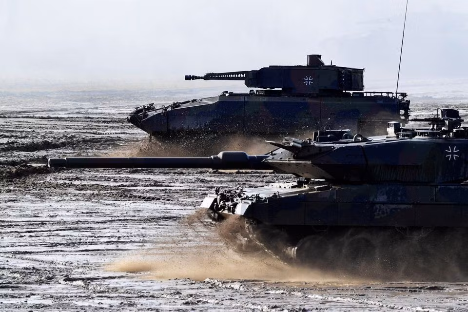 Xe tăng Leopards của Đức. Ảnh: Reuters