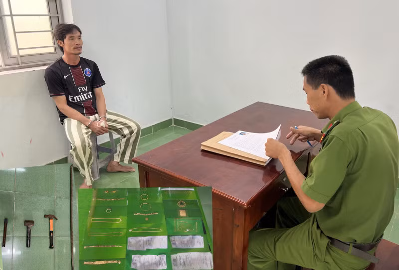 Đối tượng Được cùng tang vật.
