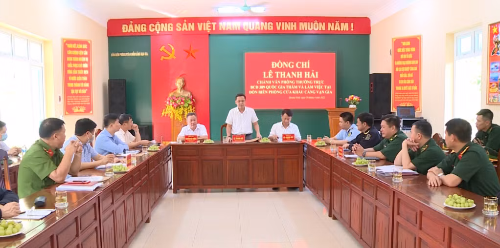 Ban chỉ đạo 389 Quốc gia làm việc tại TP Móng Cái.