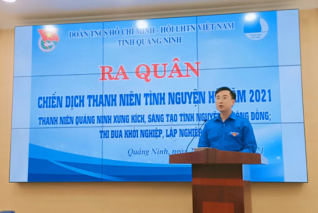 Đồng chí Hoàng Văn Hải, Bí thư Tỉnh Đoàn phát động chiến dịch t