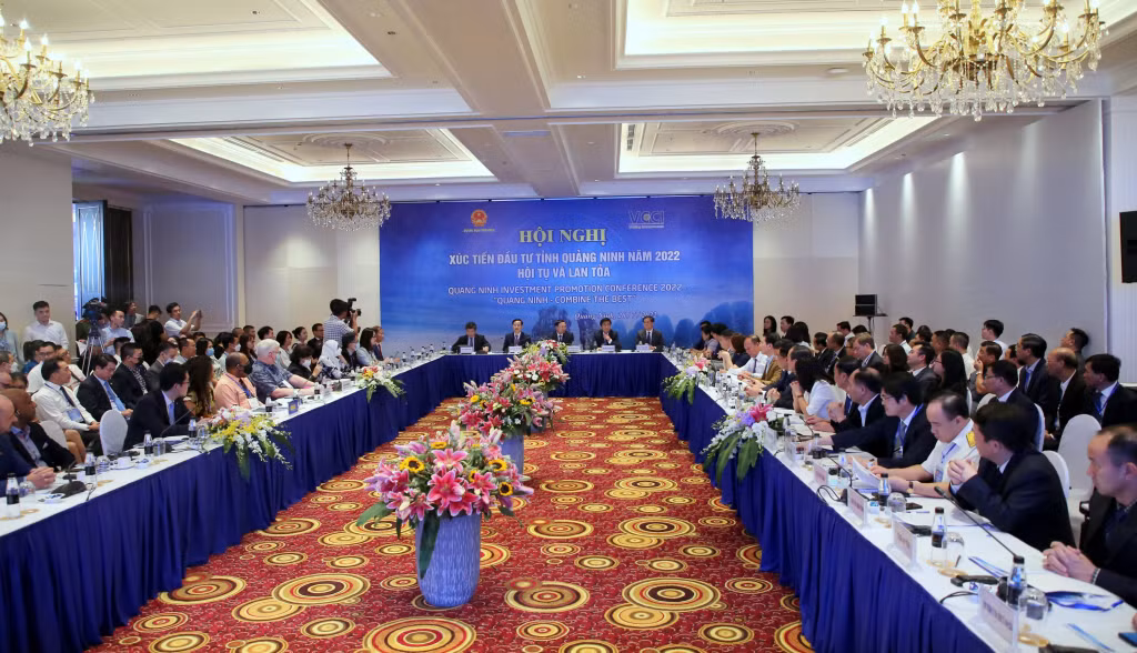 Tỉnh Quảng Ninh tổ chức hội nghị xúc tiến đầu tư năm 2022 với sự tham gia của đông đảo đại biểu, các nhà đầu tư lớn đến từ 21 nền kinh tế thành viên APEC.