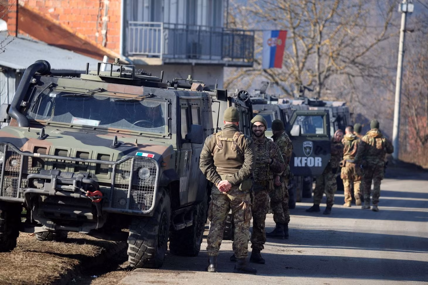 Lực lượng gìn giữ hòa bình của NATO tại Kosovo. Ảnh: Reuters
