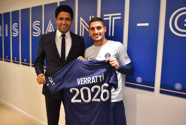 Marco Verratti ở lại PSG thêm 4 năm nữa.