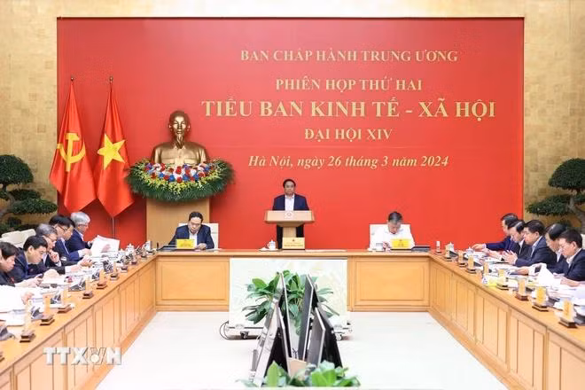 Thủ tướng Phạm Minh Chính chủ trì phiên họp thứ hai. (Ảnh: Dương Giang/TTXVN)