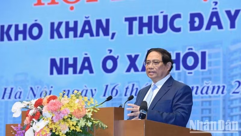 Thủ tướng Phạm Minh Chính phát biểu chỉ đạo hội nghị.