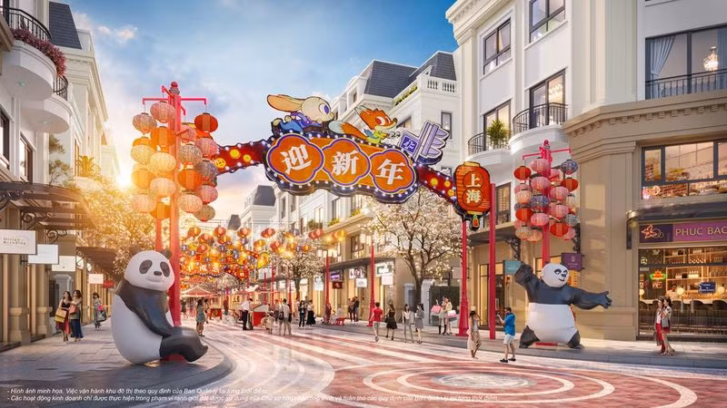 Tuyến phố đi bộ Little Shanghai mang tới những trải nghiệm mua sắm, vui chơi giải trí, ăn uống đẳng cấp bậc nhất trong khu vực.