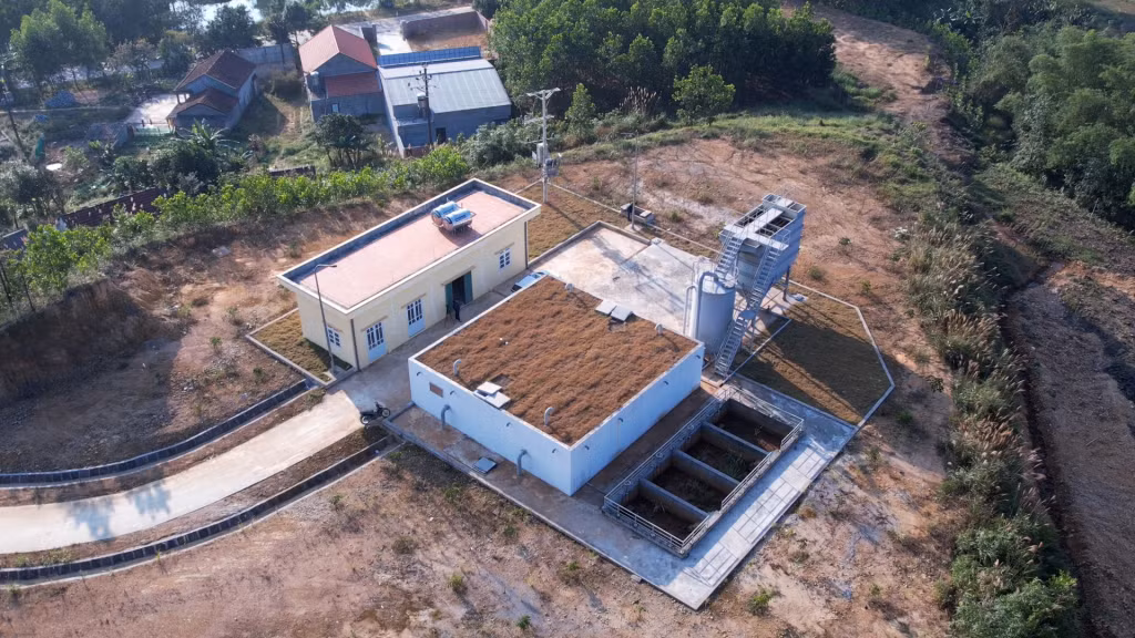 Trạm xử lý nước sạch hồ chứa nước Khe Mười (xã Nam Sơn, huyện Ba Chẽ).