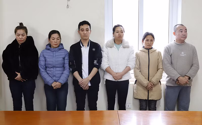 Các đối tượng trong đường dây bị bắt giữ.