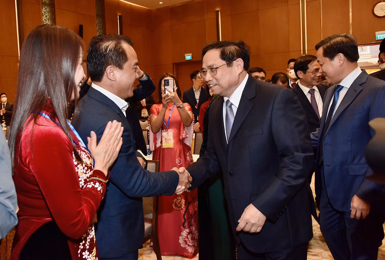 Thủ tướng Phạm Minh Chính và các đại biểu tham dự sự kiện. (Ảnh: Trần Hải)