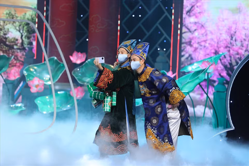 Do ảnh hưởng của dịch bệnh nên chương trình “Táo Quân 2022” ghi hình không có khán giả vào tối 15 và 16.1. Ảnh: VFC