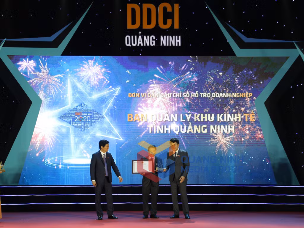 Ban Quản lý KKT dẫn đầu chỉ số DDCI Quảng Ninh 2020 khối các sở, ban, ngành (3-2021). Ảnh: Minh Hà