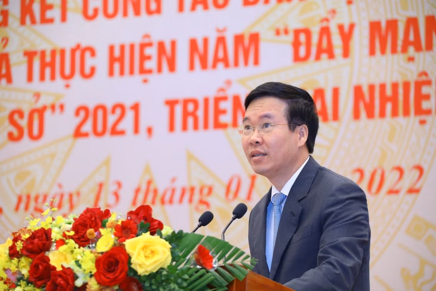 Đồng chí Võ Văn Thưởng, Ủy viên Bộ Chính trị, Thường trực Ban Bí thư. Ảnh: Văn Điệp/TTXVN