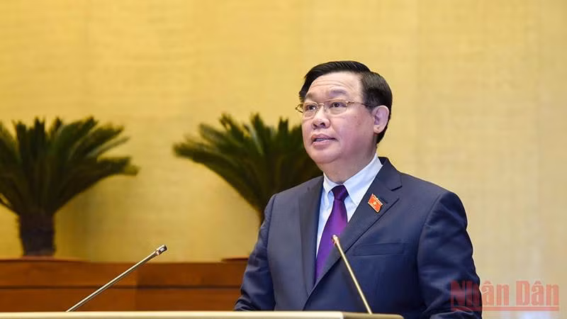 Chủ tịch Quốc hội Vương Đình Huệ. (Ảnh: Duy Linh)