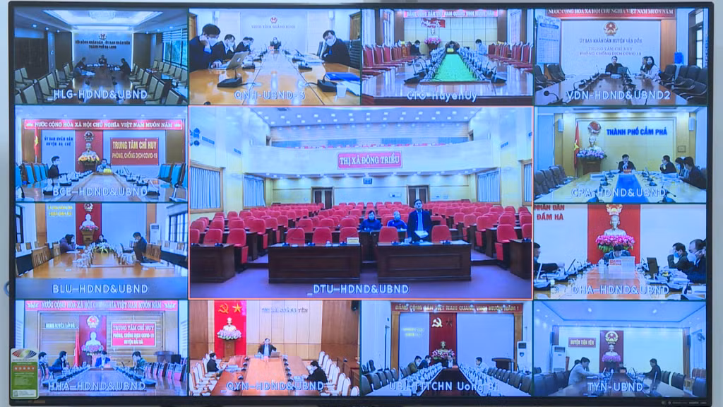 Cuộc họp được trực tuyến tại 13 địa phương trong tỉnh.