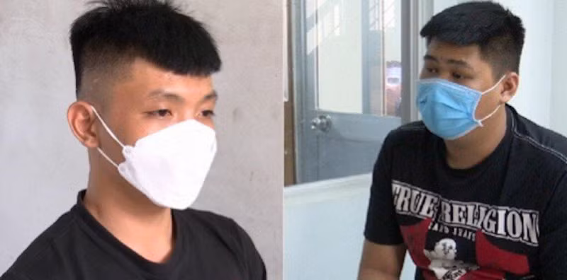 Mạnh và Ty tại cơ quan điều tra.