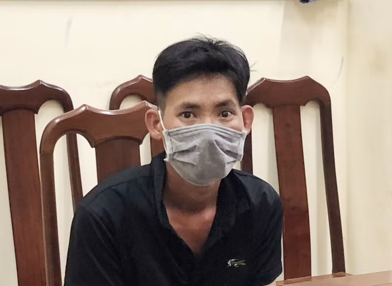 Đối tượng Trọng tại cơ quan Công an.