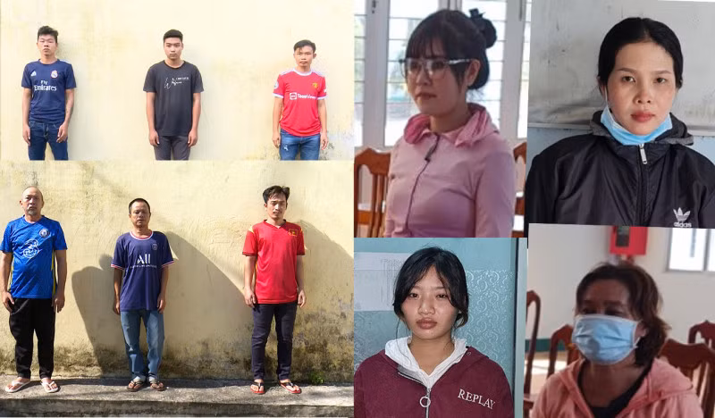 Các đối tượng bị truy tố về tội "Chống người thi hành công vụ".