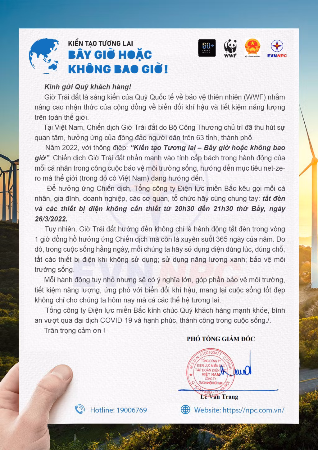 Giờ Trái đất năm 2022: "Kiến tạo tương lai - Bây giờ hoặc không bao giờ" ảnh 1 Giờ Trái đất năm 2022: "Kiến tạo tương lai - Bây giờ hoặc không bao giờ" ảnh 1