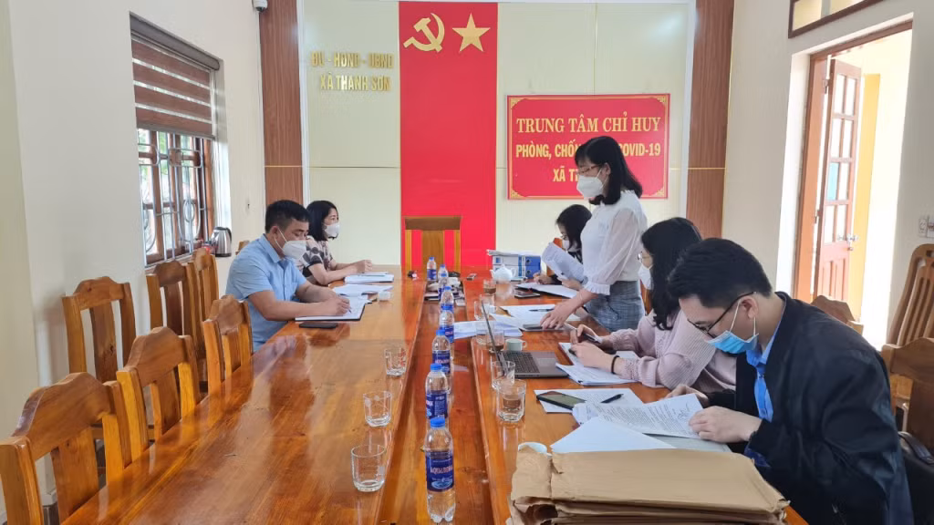 Đoàn giám sát Ban Pháp chế HĐND tỉnh giám sát tại xã Thanh Sơn, huyện Ba Chẽ.