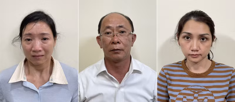 Các bị can Ý, Cường, Anh (ảnh do Công an cung cấp).