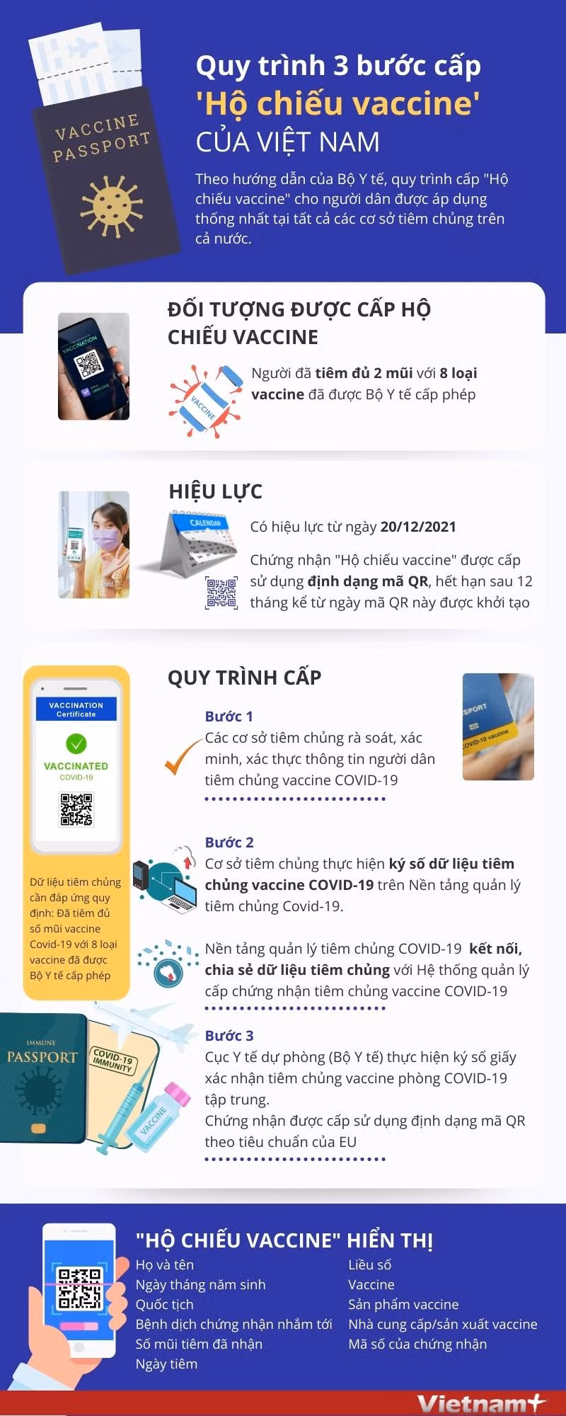 Quy trình 3 bước cấp Hộ chiếu vaccine của Việt Nam ảnh 1