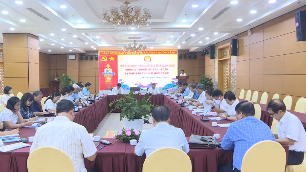 Quang cảnh Kỳ họp thứ hai, Ban Chấp hành Hội Khuyến học tỉnh khóa IV, nhiệm kỳ 2021-2026.