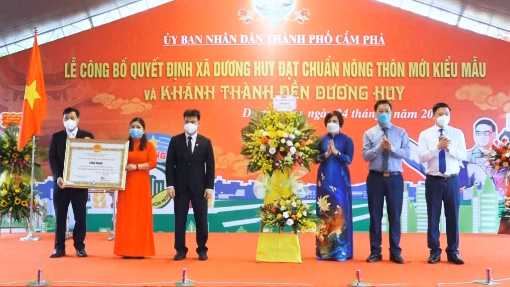 Xã Dương Huy (TP Cẩm Phả) được công nhận đạt chuẩn NTM kiểu mẫu. Ảnh: Duy Tâm (CTV)