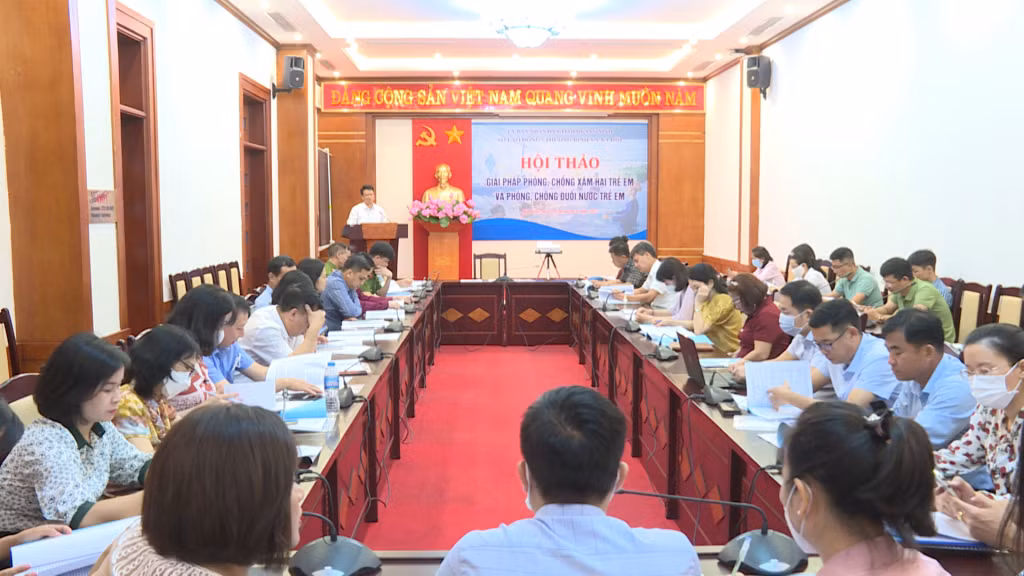 Sở Lao động - Thương binh và Xã hội tổ chức hội thảo tăng cường giải pháp phòng chống xâm hại trẻ em và phòng, chống đuối nước trẻ em ngày 29/6 vừa qua. Ảnh: Minh Nguyệt
