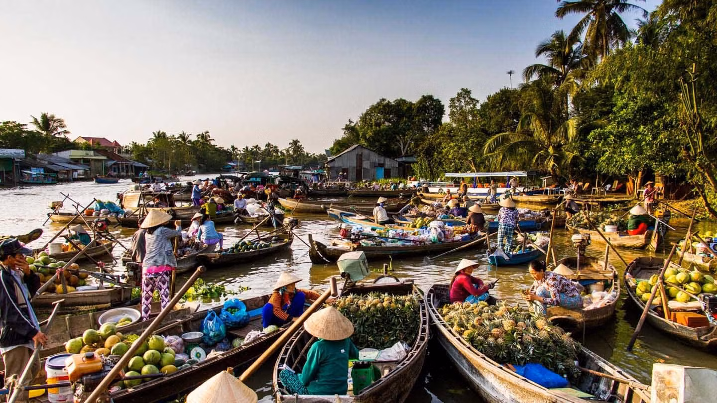 Du khách có thể trải nghiệm cuộc sống người dân bản địa, tham quan vườn hoa Sa Đéc hay lái xe về phía Tây để trải nghiệm chợ nổi Cần Thơ lớn nhất ở Đồng Bằng sông Cửu Long. (Nguồn: Shutterstock)
