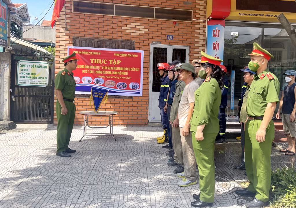 Các lực lượng chuẩn bị thực tập phương án.