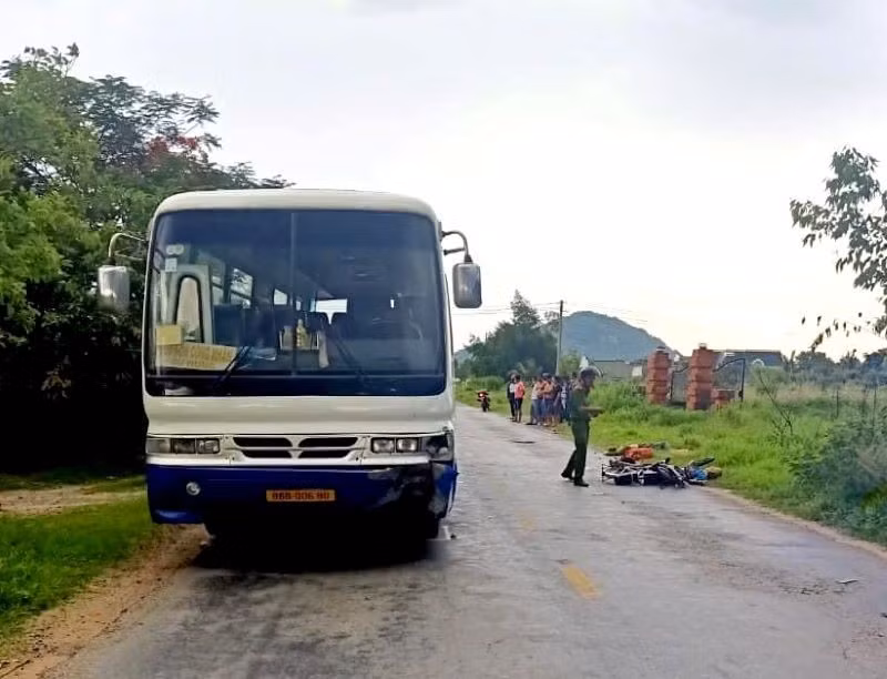 Hiện trường vụ tai nạn.