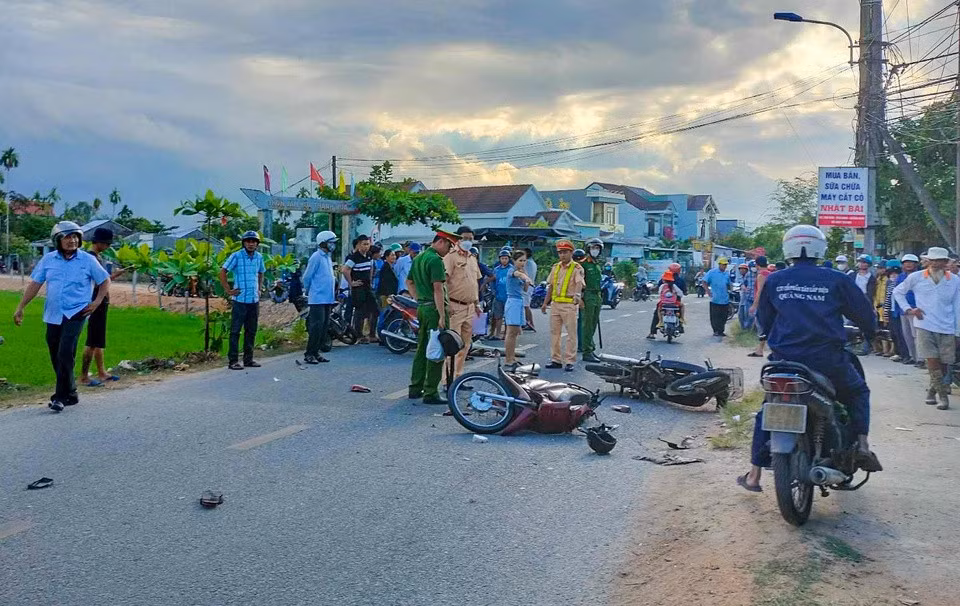 Hiện trường vụ tai nạn. Ảnh: Đ.T.