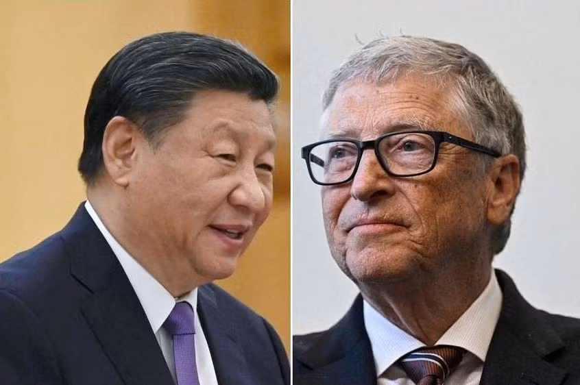 Lần gặp gỡ gần đây nhất giữa Chủ tịch Trung Quốc Tập Cận Bình và ông Bill Gates là bên lề Diễn đàn Bác Ngao vào năm 2015. Ảnh: Reuters