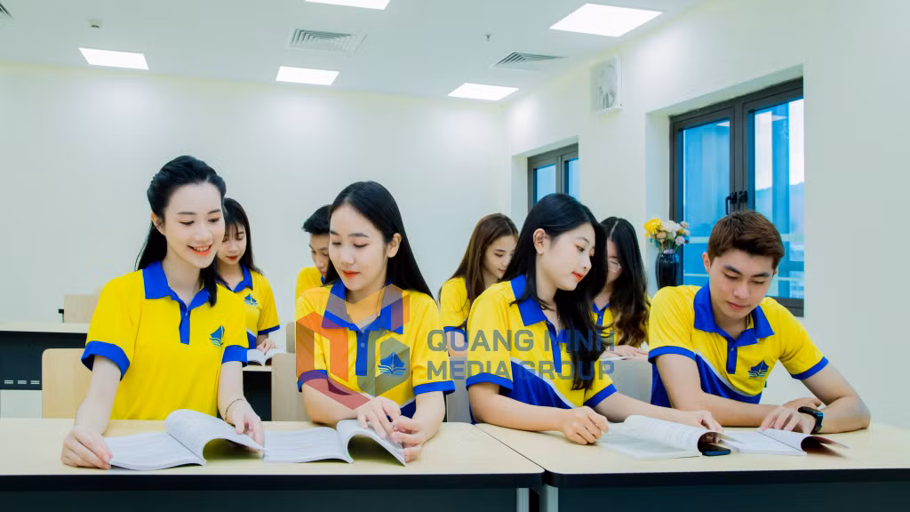 Sinh viên Trường Đại học Hạ trong 1 tiết học (6-2023). Ảnh: Lan Anh