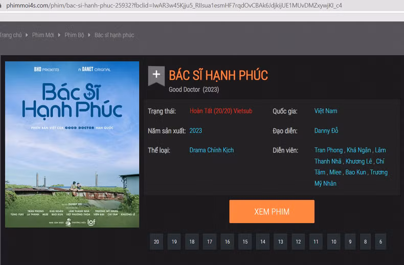 Phim đã đăng tải hết 20 tập trên web phimmoi4s.com.